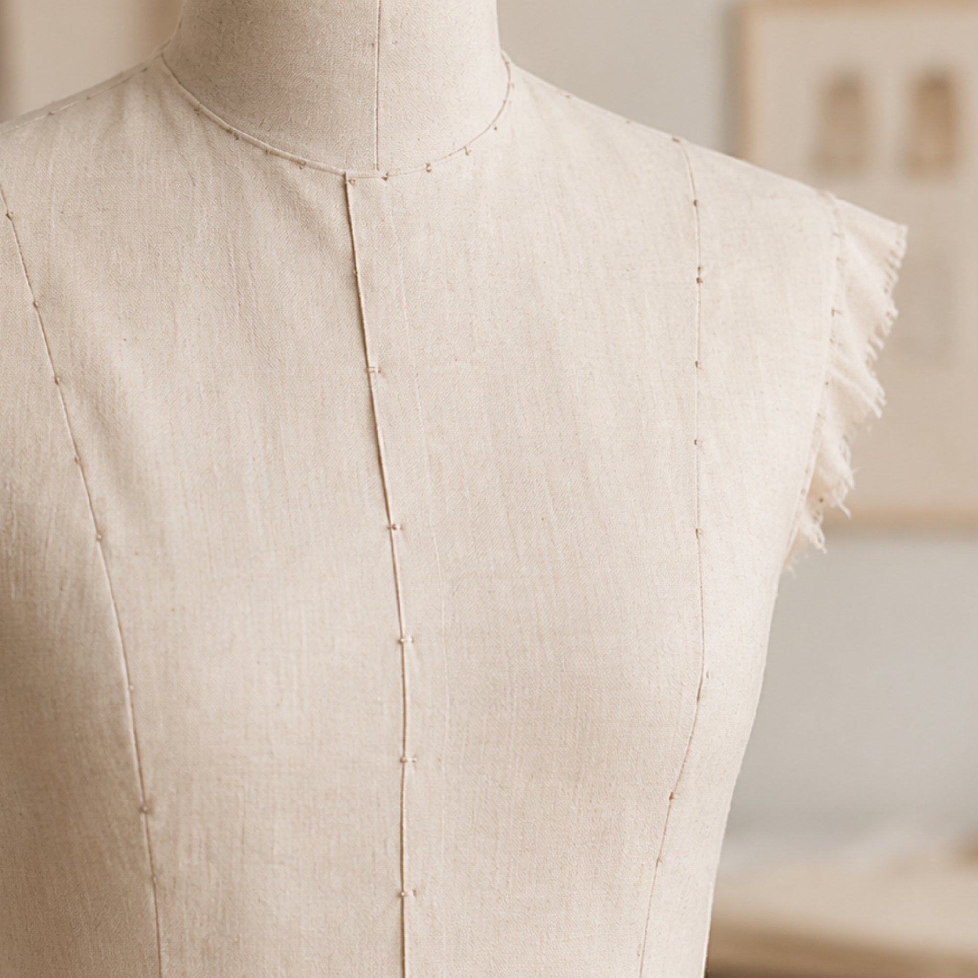 Prueba de ajuste (fitting) de un toile sobre maniquí